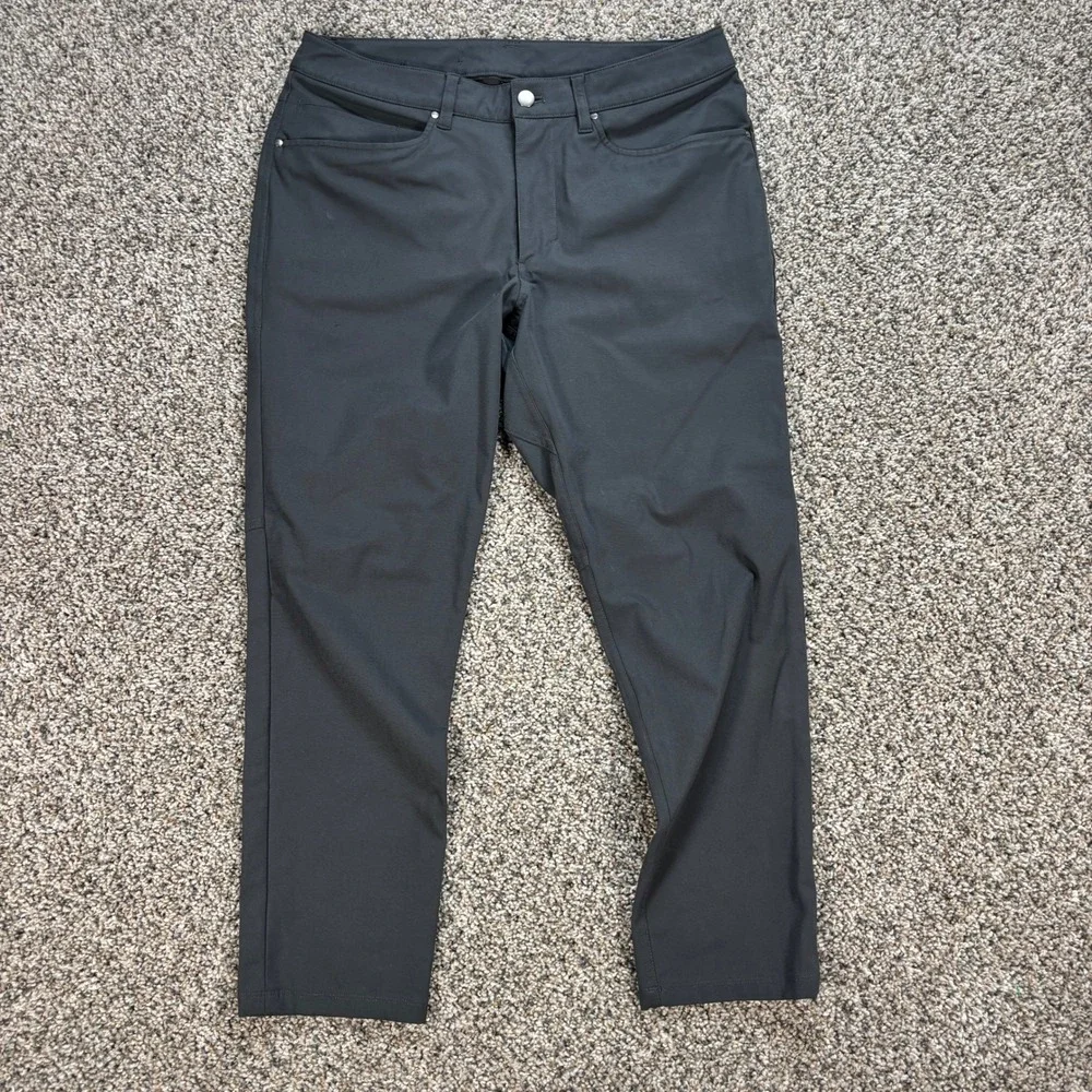 Lululemon ABC Men's 32 Slim Fit Pant Black Warpstreme 5 Pocket Commuter Trousers